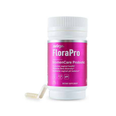 Nufargo FloraPro 5 Billion CFU Ultra Women Care Probiotic Capsules, Intimate Health & Flora Diversity Restoration & pH Balance, Clinically Tested.