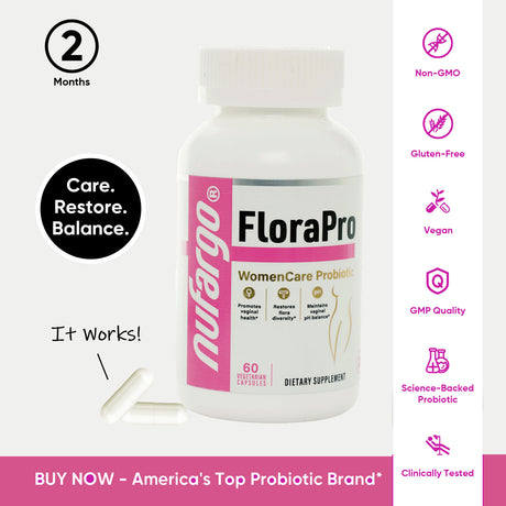 FloraPro Women’s Probiotic — 5 Billion CFUs for Intimate Health, pH Balance, and Daily Comfort