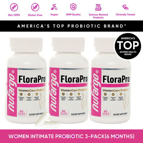 FloraPro Women’s Probiotic — 5 Billion CFUs for Intimate Health, pH Balance, and Daily Comfort